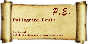 Pellegrini Ervin névjegykártya